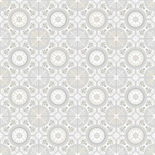 VINYL FLOORING UK White Grey Designer Non-Slip Vinyl Flooring Roll For LivingRoom, Kitchen, DiningRoom, 2.0mm Cushion Backed Vinyl Sheet, Waterproof Lino Flooring-3m(9'10) X 1m(3'3)-3m²