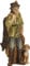 Dekop Krippenfigur Jäger mit Hund und Beute passend für 11cm Figuren (444635284461)