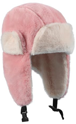 FakeFace Winddichte Kinder Trapper Mütze Wintermütze mit Ohrenklappen für 4-9 Jahre Jungen Mädchen Kuschelige Fellmütze Fliegermütze Winter Warme Russen Mütze Hut Skifahren Outdoor