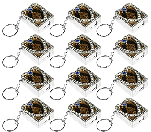 VALICLUD 12Pcs Arche Quran Buch Keychain Islamischen Muslimischen Religionen Schlüsselbund Tasche Geldbörse Charme Auto Anhänger Hängen Dekoration