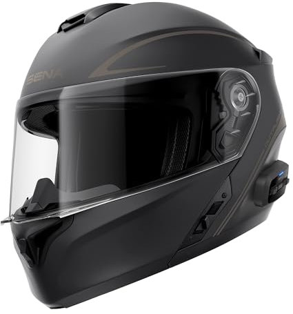 Sena Outrush R Bluetooth Klapphelm mit Intercomsystem (Schwarz, S)