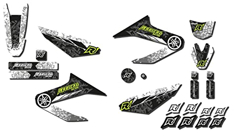 Dekor Radical Racing (Grau/Schwarz/Neon) passend für Yamaha WR 125 X/R (2013 bis 2017) AMZ-RR.09.0012.1.v210