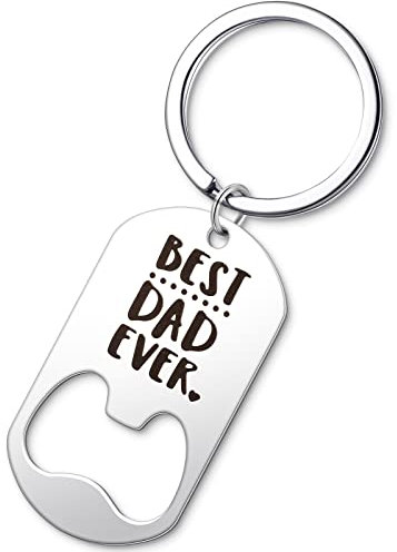 Dad Gift Dad Bottle Opener Keyring Daddy Keychain Dad Keyring from Son Daughter for Men Father Step Dad Papa Birthdays Christmas Thanksgiving Gift