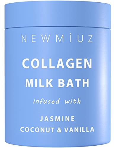 Creamy Coconut Collagen Milk Bath Soak powder Moisturize & Soften Skin – Vanilla Jasmine Luxury Spa Bubble Bath Salt Mother's Birthday Christmas Relaxation Gifts for Women Perfect Stocking Stuffers