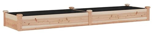vidaXL Jardinera arriate con forro madera maciza abeto 240x60x25 cm