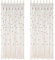ANMINY 2 PCS Macrame Beaded Curtain for Doorways 35.4 x 78.7 Handmade Doorway Beads Curtain Boho Bedroom Window Curtains with Wooden Rings Cotton Woven Macrame Wall Hanging Hippie Room Decor