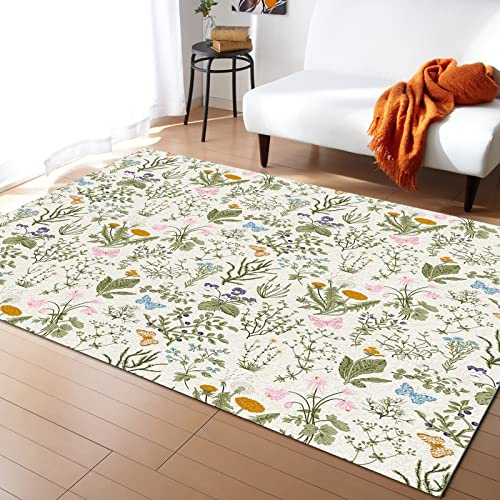 Vintage-Blume Teppich Wohnzimmer - Color11 - 100X200CM - Polyester - Rutschfest - Weich - Carpet