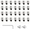 Begino Plane Landing Gear Wheel Stop 0.08/2.1mm Wheel Collar for RC Airplane Model Aircraft(30-Pack)