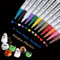 Baozun Rotuladores Acrilicos Permanentes, 12 Colores Rotuladores Lettering Acrílica Impermeable para Guijarros/Madera/Lienzo/Vidrio/Huevo de Pascua
