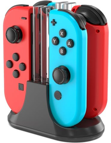 YCCSKY Switch Controller Charger for Joy Con & Switch OLED Model, USB Charging Dock for JoyCons Remote with LED Indicator