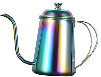 PRETYZOOM 1stücke Edelstahl Mit Langem Auslauf Bunte Edelstahl Kaffeemaschine Für Kaffee Und Tee Perfektes Küchengerät Für Zuhause Und Unterwegs
