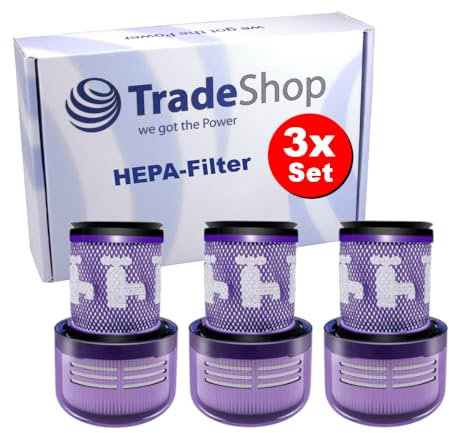 3x Trade-Shop HEPA-Filter/Vormotor/Staubsauger-Filter kompatibel mit Dyson V12, V12 Slim, V12 Detect Slim Absolute, V12 Detect Slim