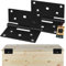 KOTARBAU® 2er Set Scharniere Klappbar 90 x 95 mm aus Pulverbeschichtetem Stahl Scharniere für Schranktüren Klavierband Türscharnier Schranktür Scharnier Möbelscharniere Fensterscharnier Kistenscharnie