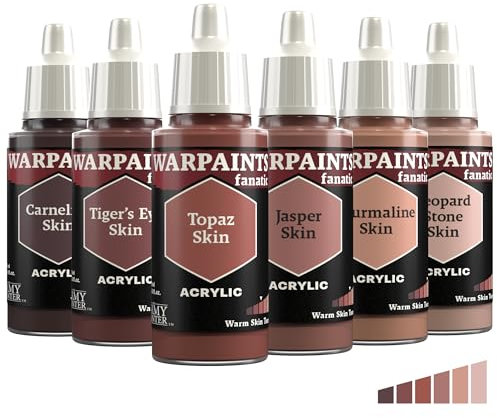 The Army Painter, Warpaints Fanatic Flexible Triad: Warm Skin Tones, 6 x 18 ml acrylic paints - Miniature quality hobby paint for Dungeons and Dragons (DnD) & Warhammer Miniatures