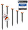 RIKAMA® – 50 Bildernägel im Mix aus je 10 x 20mm, 25mm, 30mm, 40mm, 50mm mit Halter – Stahlnägel für den Einsatz auf Beton, Ziegelstein, Putz & Holz – Made in Germany ( Kupfer mit Halter)