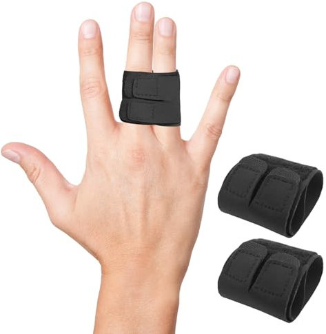 2 Stück Fingerschiene Kleiner Finger,Nylon Fingerschiene Mittelfinger,Fingerschiene Zeigefinger,Stacksche Schiene,Elastische Fingerbandage für Fingerschutz Gebrochene Verstauchte,Doppelte Fixierung