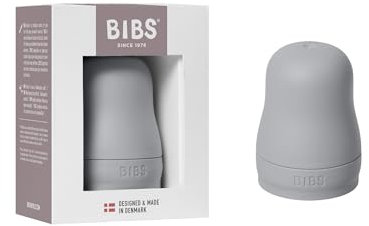 BIBS Bottle Cap Set - BPA-Free, Dishwasher Safe, Customizable Colors, Includes Cap, Milk Lock, and Screw Cap - Compatible with BIBS Bottles (Sold Separately) - Cloud