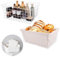 YOUNTHYE 3Pcs Wire Baskets, 40x28.5x15.5CM White Wire Storage Baskets with Removable Liner, Metal Pantry Storage Freezer Storage Organizer Bins for Shelf, Cabinets, Bathroom, Closets