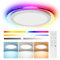 Aphyni Plafonnier LED avec Design Anneau Planétaire, Télécommande 24W 7 Couleurs RGB, Lampe de Plafond Rond IP44, Dimmer 3000-6500K 3600LM pour Chambre, Chambre d'Enfant, Couloir, Salon, Salle de Bain