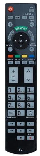 Dakana Fernbedienung für Panasonic N2QAYB000715 Viera TV Kompatibel mit TX-L42DT50B TX-L42ET50E TX-L42ET50Y TX-L42WT50T TX-L47DT50 TX-L55DT50Y TX-L55WT50B TX-P50ST50Y TX-P65STW50