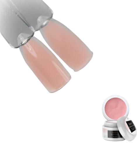 DRY Acrylgel für Nägel 10ml, Nude Beige, Hautfarbene Polygel Farbe für natürliche Nagelmodellage mit perfekter Deckkraft, Cleanerfrei & LED-kompatibel, Made in Germany, Lynis-Nailshop.de