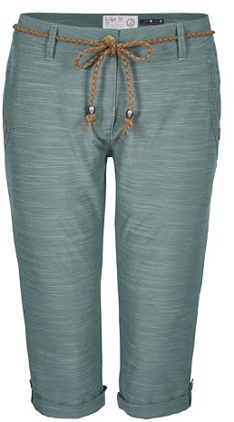 G.I.G.A. DX Damen Caprihose/Shorts mit Gürtel GS 93 WMN PNTS, aquaverde, 48, 41498-000