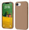 GOODVISH 3 in 1 für iPhone 16e Hülle mit 2 Stück Schutzfolie, Liquid Silikon Handyhülle Soft Mikrofaserfutter Kratzfest Stoßfeste Schutzhülle Case für iPhone 16e 6.1 Zoll, Braun