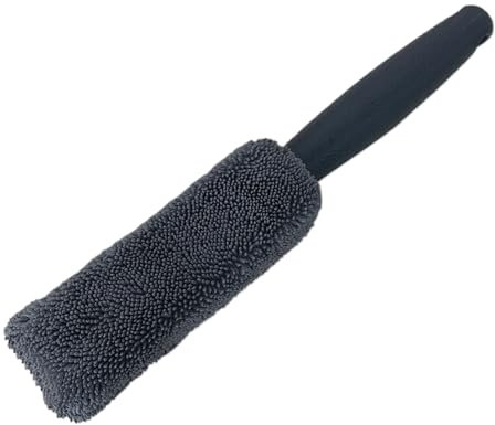 Felgenbürste für Autopflege, Reinigungsbürste für Autoräder, weiches Mikrofaser-Design, rutschfest, schnelltrocknend, Schrubber für Cabrio-Verdeck-Wartung, Motorradkette,