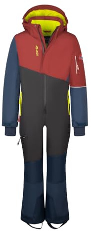 Trollkids Kids Hallingdal Snowsuit | abnehmbare Kapuze, atmungsaktiver Overall, verstärkte Nähten, reflektierende Details, Winterabenteuer, Winter, Skibekleidung