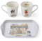 Wrendale Designs No Place Like Home Weihnachtstasse & Tablett Set mit Katzen- und Hundemotiven