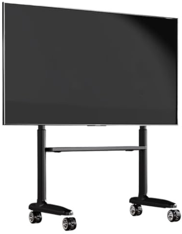 Soporte de TV móvil ajustable para televisores LED LCD de 40 a 86 pulgadas, soporte de TV rodante resistente con ruedas, altura ajustable, soporta hasta 175 libras, color negro