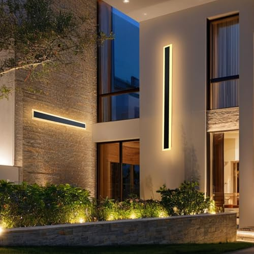 VEVOR Wandleuchten Villa, 2er-Pack, 100 cm lange Streifen, moderne Außenwandleuchten, 3000 K Warmweiß, IP65 wasserdicht, Wand Licht, für Haus, Veranda, Garage, Gärten, Terrassen