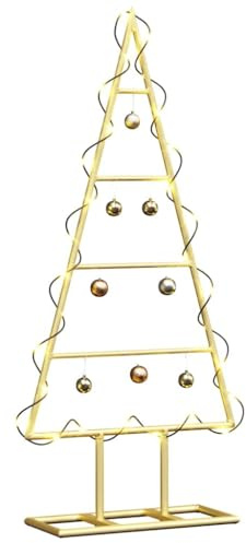vidaXL Albero di Natale in metallo Oro 60 cm