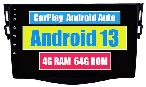 RoverOne Autoradio CarPlay Haupteinheit für Toyota RAV4 2009 2010 2011 2012 Android Auto Touchscreen Sat Navi Bluetooth WiFi Radio Stereo Player
