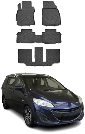 OMAC Fußmatten für Mazda 5 2010-2021 TPE 5X Schwarz