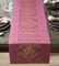 DK Homewares Indisches Traditionelleses Rosa Brokat 60 X 16 Zoll Tischläufer Tischdekoration Jacquard Elefant Blumen- 5 Ft Rechteck ESS-Herzstück (150 X 40 cm/Rosa Gold)