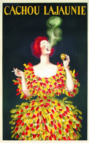 Cachou Lajaunie von Leonetto Cappiello Poster Cachou Poster französische Vintage Poster Vintage Werbung Vintage Werbung Poster französische Wand-Kunst (48 x 75cm)