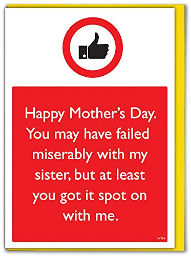Brainbox Candy - Funny Mother's Day Card - 'Spot On With Me Mother's Day - Sister' - Perfect Hilarious Joke Card For Mum To Go With A Mothers Day or Birthday Gift