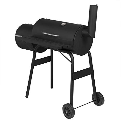 WOLTU CPZ8136sz Barbecue à charbon grill BBQ avec roues de transport 115x53x114cm,Noir