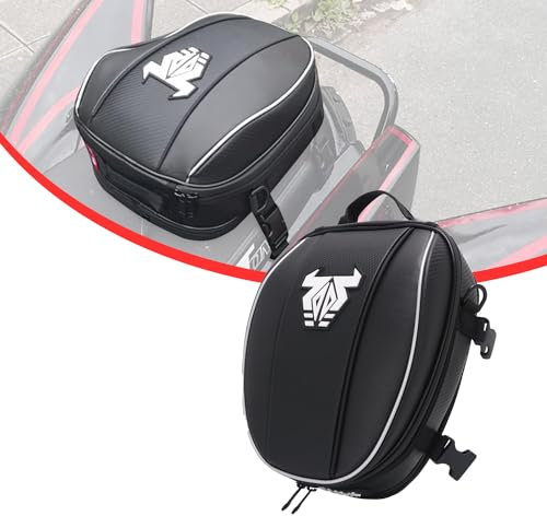 Motorrad-Hecktasche,Hecktasche Motorrad Wasserdicht Gepäcktasche Sitztasche Motorrad-Satteltaschen Multifunktionale Fahrradtasche Sportrucksack-Weiß