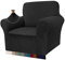 Granbest High Stretch Sofabezug Moderne Sofaüberwurf Jacquard Elastische Sofahusse für Wohnzimmer Protector für Hunde Haustiere (1 Sitzer, Schwarz)