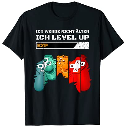 Gaming Zocken Konsole PS5 Level up Geburtstag Gamer Spruch T-Shirt