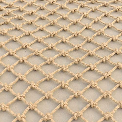GLP Child Safety Net,Hemp Rope Net,Photo Wall Decoration Mesh Nets,Climbing Rope Net,Cargo Rope Ladder Truck Trailer Netting Balcony Protection Fence (Size : 1 * 1m(3 * 3ft))