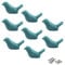 Zerniple Blue Ceramic Handle Pull Door knobs Cabinet Handles for Children's Room (8 Pieces)