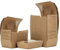 La Llareta 50 Stücke Kraftpapier Lunchbox 500ml/17oz, Kraftkarton Snackboxen, Take Away Box, mit Fenster, Öl und Wasserdicht, für Sandwich, Käsekuchen, Burger