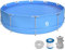 Avenli Pool 360 x 76 cm Stahlrahmen Aufstellpool Set mit Pumpe blau rund Framepool Swimming Schwimmbecken (366 x 76 cm)