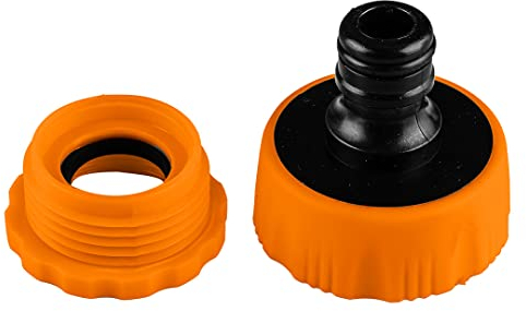 NEO TOOLS Raccords de robinet 1/2 - 3/4, 3/4-1 peuvent être adaptés au diamètre du robinet - Deux diamètres disponibles sur chaque raccord (plastique, 3/4-1)