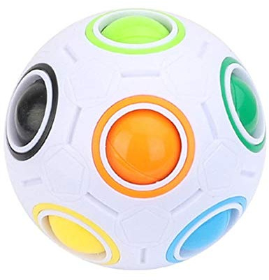Bokefenuo Cuber Moyu Rainbow Ball Magic Cube 12 Löcher Magic Rainbow Ball Puzzle 11 Regenbogenfarben Spielzeug für Kinder