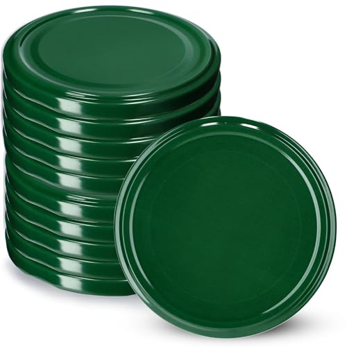 KADAX 10er Set Schraubdeckel TO66 ⌀ 66mm Grün – Twist-Off Ersatzdeckel für 235-900ml Einmach- & Marmeladengläser | Luftdicht & Spülmaschinenfest