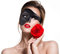 Balinco Oper Halbmaske, Herrenmaske, Damenmaske, Venezianische Karnevalsmaske, Half Face Mask, Halloween Maske, Gesichtsmaske Fasching (Schwarz)